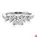 PRINCESS DIAMOND RING 18K WHITE GOLD .76 CARAT G SI1