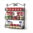 Spectrum 43710CAT Scroll Spice Rack in Black