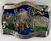 Oregon Picturesqueness Enamel Pewter Belt Buckle