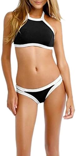 cnWay Women Halter Tankini High Neck Bikini Set Swimsuit Swimwear Bathing Suit