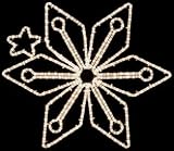 Christmas Outdoor Rope Light, Snowflake Star, 62*70cm, Static