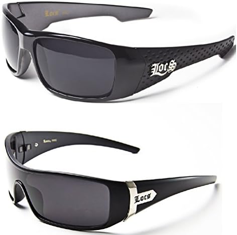LOCS 2 Pair Black Gangster Sunglasses (See description, Black 92 & 62)