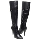 MS Designer Inspired Leather Dress Boots Black