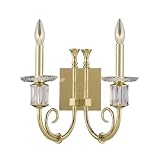 Nulco Lighting Sherwood 2 Light Wall Sconce 5432-02 Polished Brass