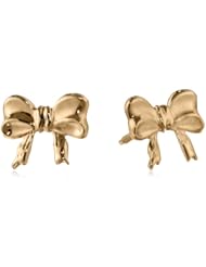 Kate & Lucy Girls 14k Yellow Gold Bow Threaded Post Stud Earrings