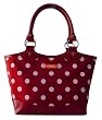 Sachi 36-037 Fashion Insulated Lunch Bag, Burgundy with White Dots