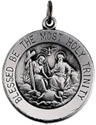 Holy Trinity Medal Pendant 14K Gold Yellow R16339