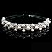 ReNext Wedding Party Bridal Bridesmaid Flower Girl Double Faux Pearl Crown Headband Tiara