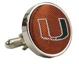 Miami Cufflinks - University of Miami Orange Cufflinks with U Logo