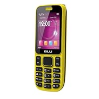 BLU T172T Jenny Unlocked Quad-Band Dual SIM Phone with Camera, BLUetooth, Analog TV, microSD Slot and MP3 Player - No Warranty - Yellow