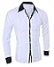 Generic Men's Slim Fit Collision Color Button Down Shirt