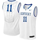 Nike Kentucky Wildcats #11 White Aerographic HyperElite Performance Twill Basketball Jersey