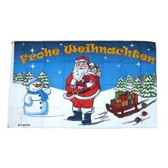 Fahne / Flagge Frohe Weihnachten Schneemann 90 x 150 cm