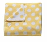 Scene Weaver Pickles Bon Bon 100-Percent Cotton Polka Dot Baby Blanket, Banana, 30X40″