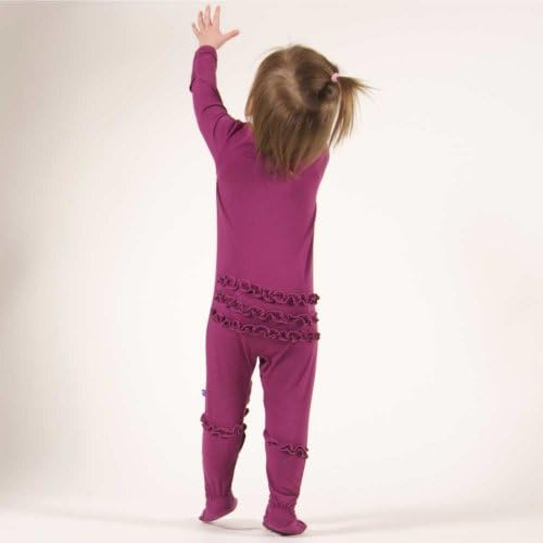 KicKee Pants Ruffle Footie in Orchid, 18-24M