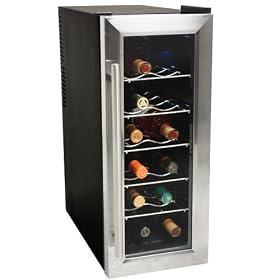 EdgeStar 12 Bottle Slim-Fit Wine Cooler - Stainless Steel Trim Door by EdgeStar