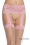 Two Tones Garter Belt Stocking O/S NUDE