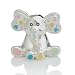 Elegant Baby Silver Plated Bank with Multi-Color Enamel Accent - Sitting Elephant
