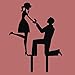 Black Cake Topper For Engagement Or Bridal