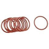 uxcell　10個入り　ダークレッド　シリコン　Oリング　オイルシール　ガスケットワッシャー　45mm x 3.5mm
