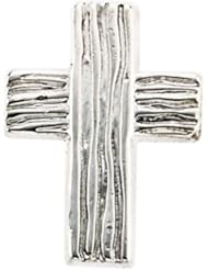 The Rugged Cross Lapel Pin in Sterling Silver