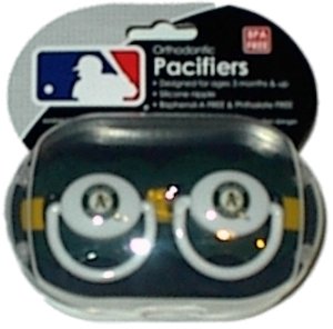 Oakland Athletics A's Pacifiers 2 Pack Safe BPA Free
