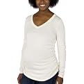 Liz Lange&reg; Rouched V-Neck Sweater - White