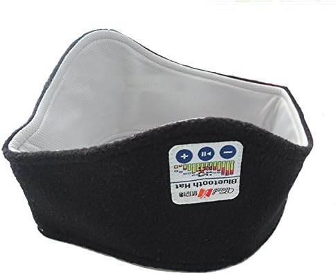 Musicell Bluetooth Sport Headband Earphones Sweat absorption Sportcap Bluetooth Hat Running Headband Music Headband Bluetooth Sleep Headband Sleep Headphones Headset Running Headgear With Microphone for Handsfree Call Answering (Medium Size - One Size Fits Most)(Black)