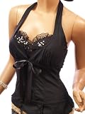 Patty Women Cotton Sequins Padded Smocked Back Halter Corset Top