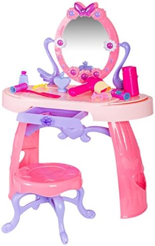 Kids Authority Deluxe Children Kids Beauty Vanity Set with Doll accessories