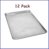 (12 Pcs.) ChefLand Full Size Aluminum Sheet Pans Commercial Kitchen and Bakery "NSF Approved" 1 Dozen