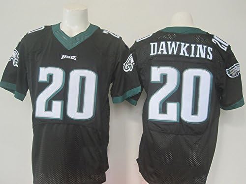 Philadelphia Mens Eagles Football Jersey #20 Brian Dawkins (Black, XL)