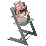 ストッケ トリップトラップ チェアセット チェア:ストームグレー ベビーセット:ブラック クッション:キャンディーストライプ 【3個口】