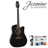 Jasmine by Takamine ES31C Acoustic Electric Guitar Kit - Includes: Planet Waves 16 Pick Sampler Pack