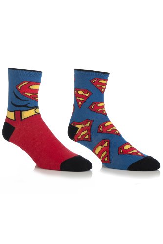 SockShop Men's 2 Pair DC Comics Mix Superman Socks