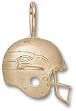 Seattle Seahawks Solid 14K Gold Helmet Pendant