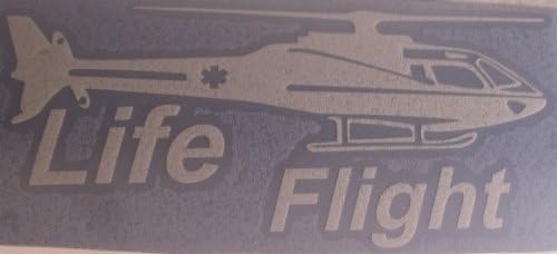 Life Flight Helicopter with EMS symbol vinyl window sticker/decal/graphic
