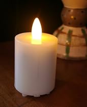 Flameless Flickering LED Votive Candle Blow Flame On/Off Battery Operated