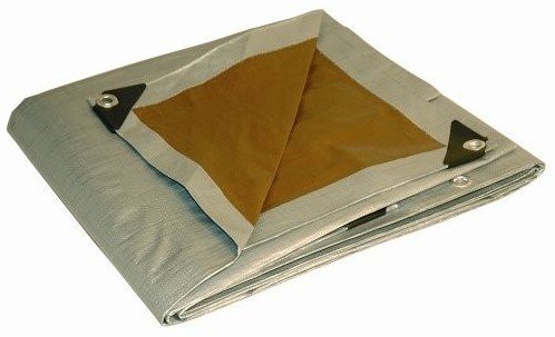 12 Pack Dry Top 10X12SLVR Heavy Duty 10 Mil Silver/Brown Reversible Tarp 10' x 12' (210125)