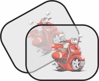 Personalisiertes Koolart - Vespa LX 50 Bike - Sonnenblende fürs Auto