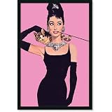 Audrey Hepburn in Pink Amped Art - 25.7x37.7