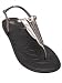 Roxy Women's Devo Pewter Zipper Sandals