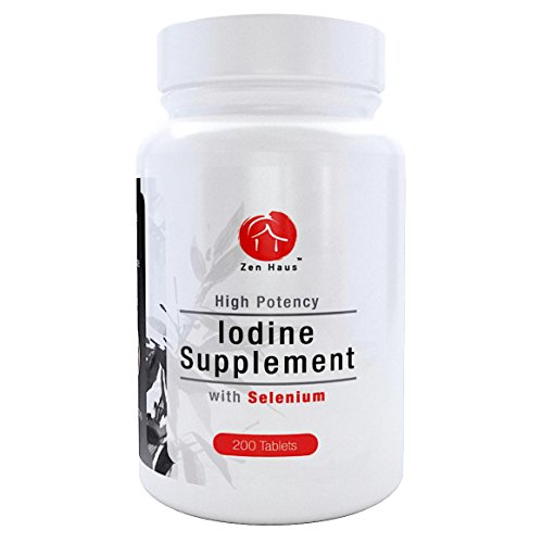 Zen Haus High Potency 12.5 mg Iodine Supplement plus Selenium and