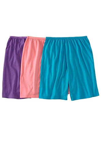 Comfort Choice Women's Plus Size 3-Pack Cotton Boxer Briefs