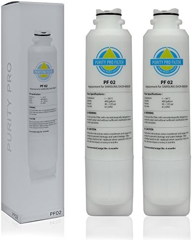 2 X Purity Pro PF02 - Replacement Filter for Samsung DA29-00020B, DA29-00020A, HAF-CIN, HAF-CIN-EXP, HAF-CINEXP, HAFCIN, 04609101000, 09101, 46-9101, 469101, DA-97-08006A, DA-97-08006A-B, DA-97-08006B