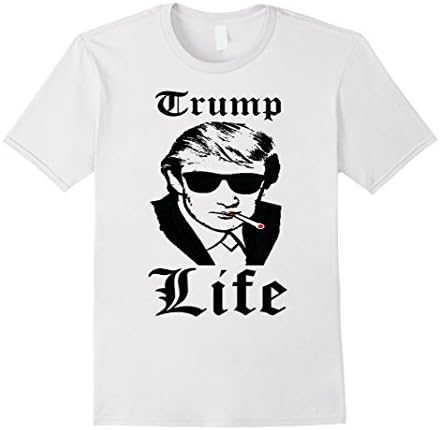 Men's Trump life Donald Trump Thug Life Mashup Men &amp; Women Tshirt Medium White