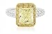 GIA Certified Yellow & White Diamond 18k Two-tone Gold Engagement Ring