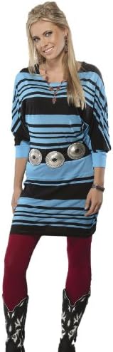 Cruel Girl Western Dress Womens L/S Open Back XL Blue CTK9667001