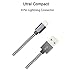 Abloom Nylon Braided USB Lightning Charging Cable, 10 Feet (2 Pieces) - Grey and Silver