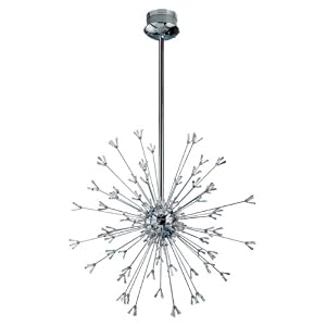 Eurofase CH-90LEK-15 Lenka 90-Light Chandelier, Chrome Crystal by Eurofase